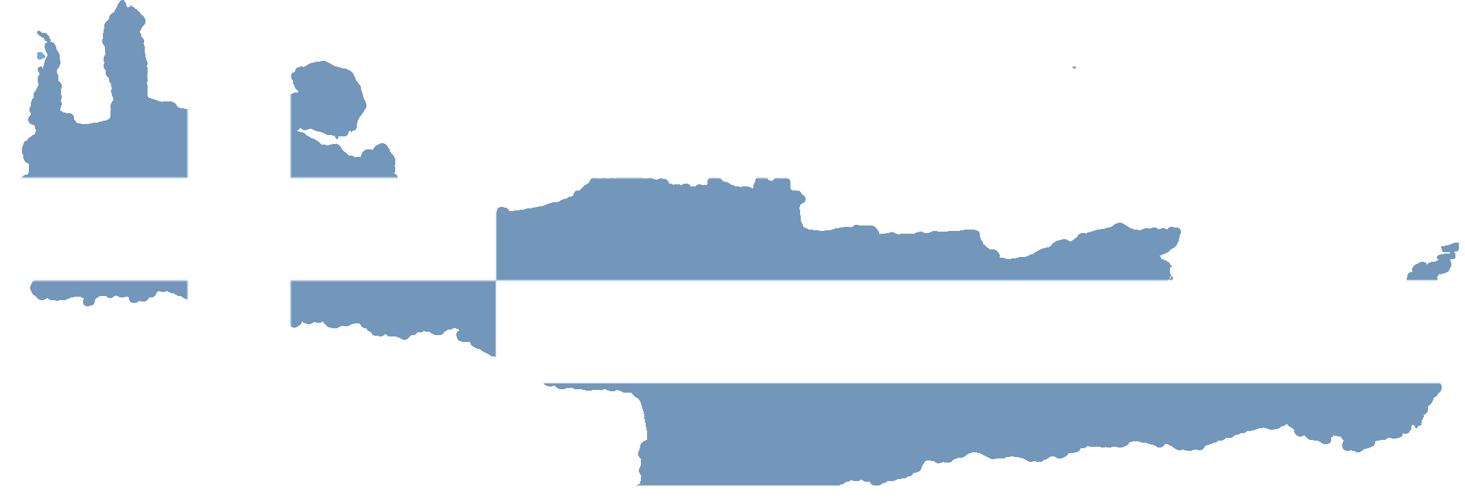 Crete map with greek flag.